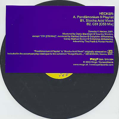 HECKER : 2 Track 12 inch HECKER : 2 Track 12 inch